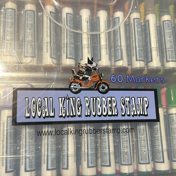 Local King Rubber Stamp 60 Pc Marker Set - Picture 3 of 7